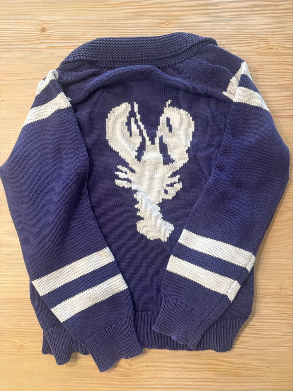 J. Crew Lobster Sweater Jacket Cardigan L/XL Hard to Find! - Picture 5 of 5